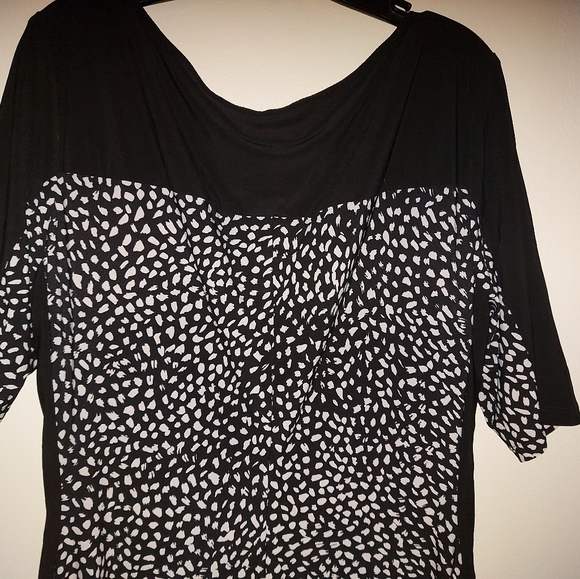 Chaps Black and White Dress - Picture 6 of 7